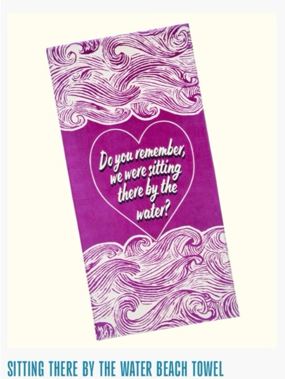 Taylor Swift Purple 'Sitting There By The Water' Beach Towel official merch